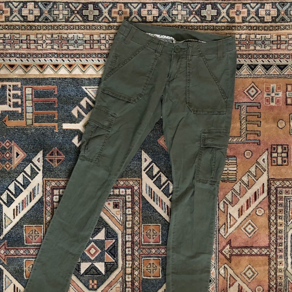 Army green cargo jeggings